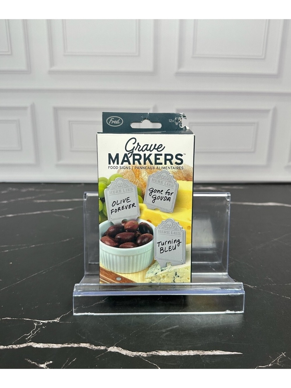 Grave Markers Food Signs with Marker - Set of 12